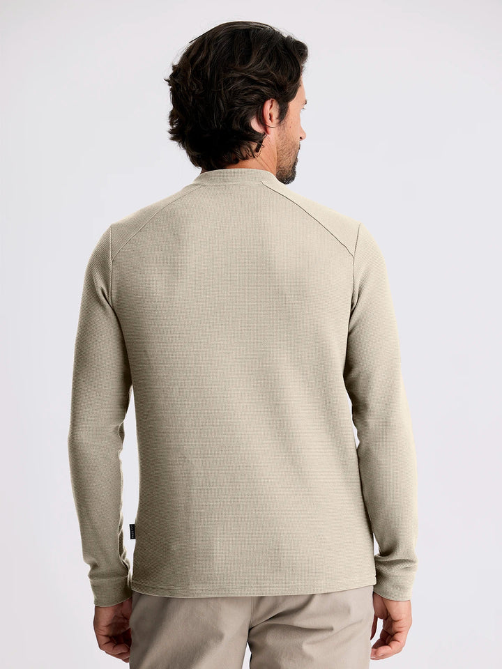 MEN'S SANDSTONE WAFFLE LONG SLEEVE HENLEY