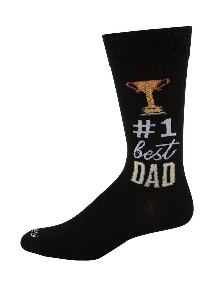 #1 DAD BAMBOO CREW SOCKS