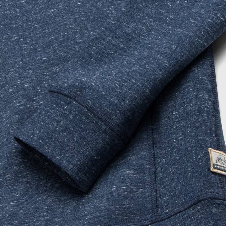 MEN'S HEATHER NAVY MELANGE KNIT CREW