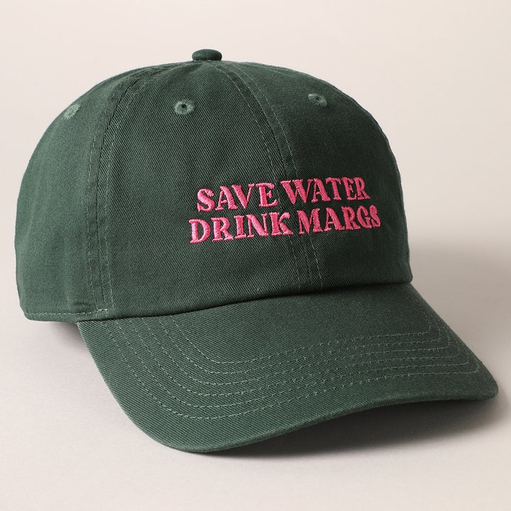 GREEN SAVE WATER DRINK MARGS  HAT