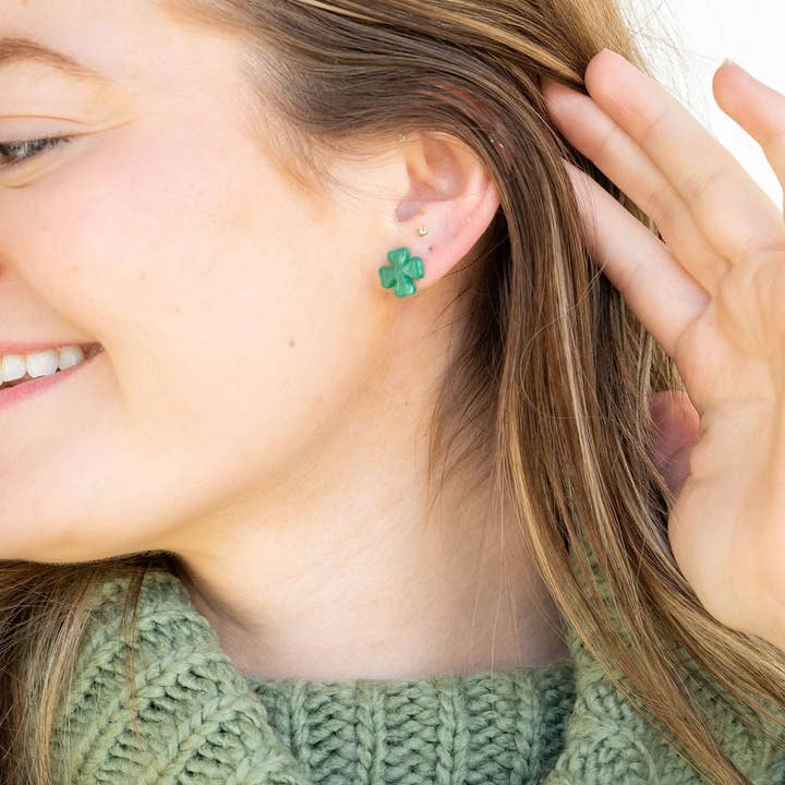 LUCKY SHAMROCK POST EARRINGS
