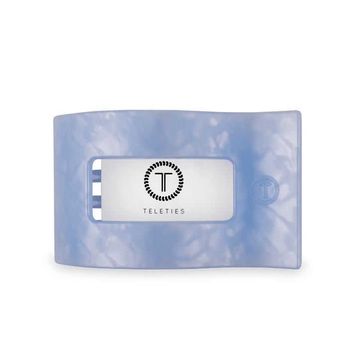 BLUE LAGOON LARGE FLAT RECTANGLE HAIR CLIP
