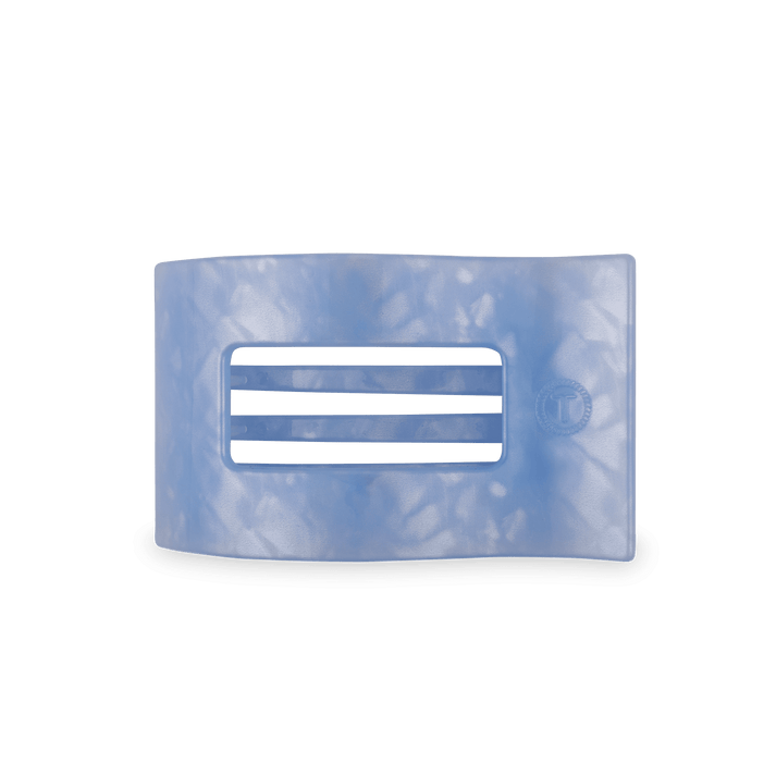 BLUE LAGOON MEDIUM FLAT RECTANGLE HAIR CLIP
