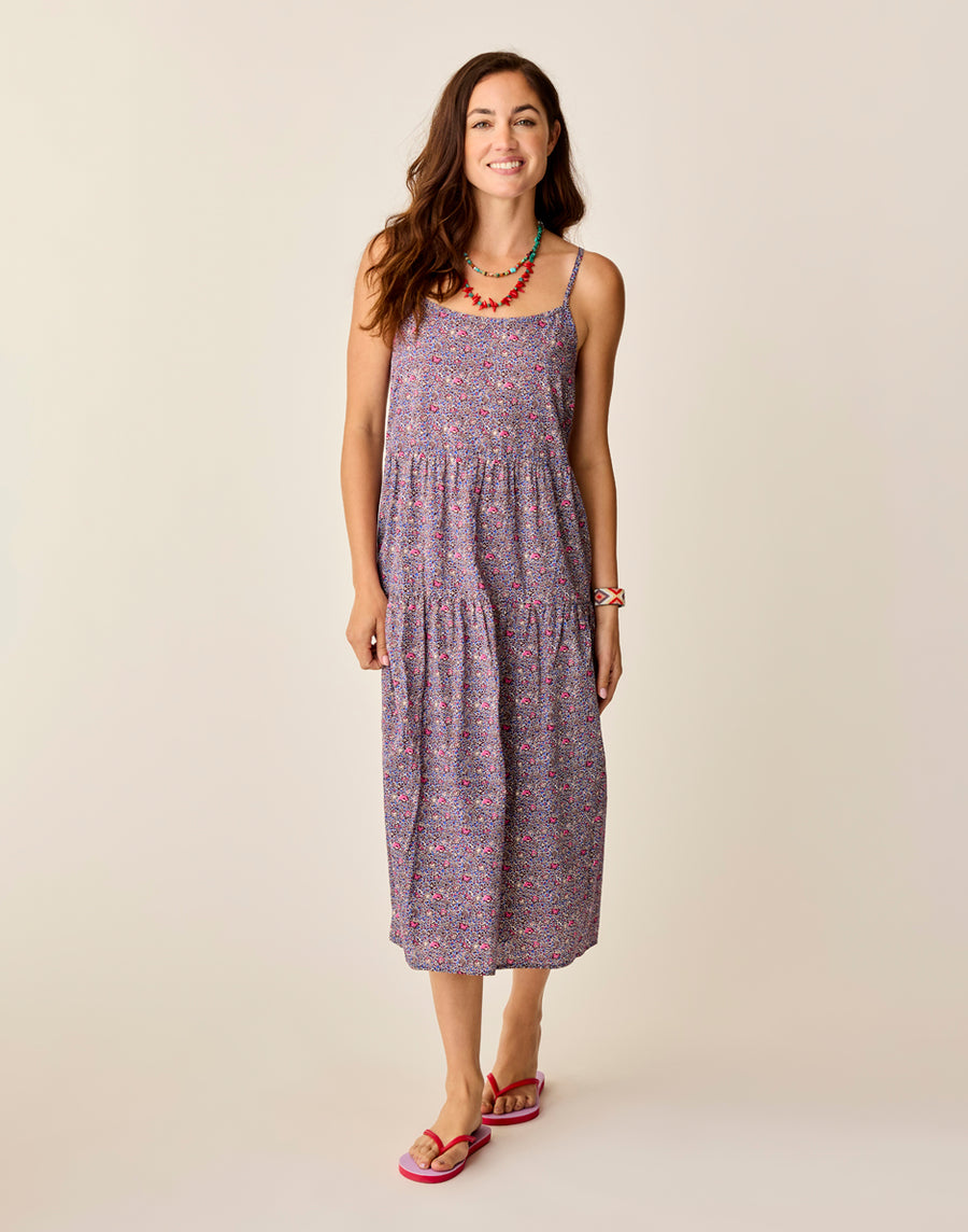 JACEY PINK GARDEN TEXTURED DRESS
