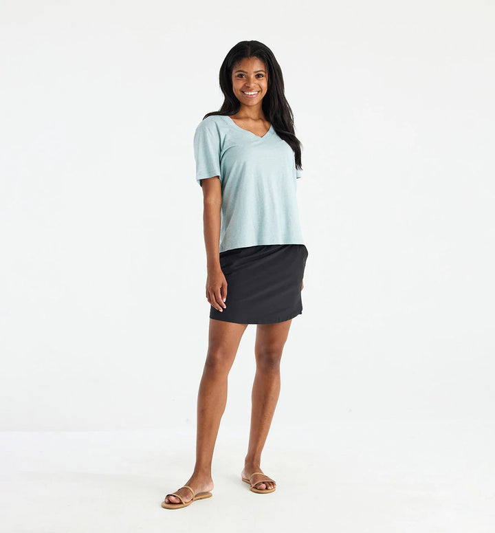 BLACK PULL-ON BREEZE SKIRT