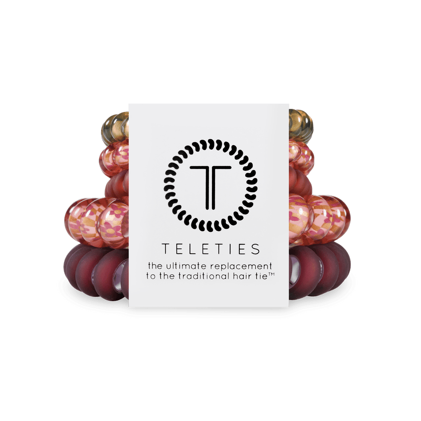 BURGUNDY BLISS MIXED PACK HAIR TIES