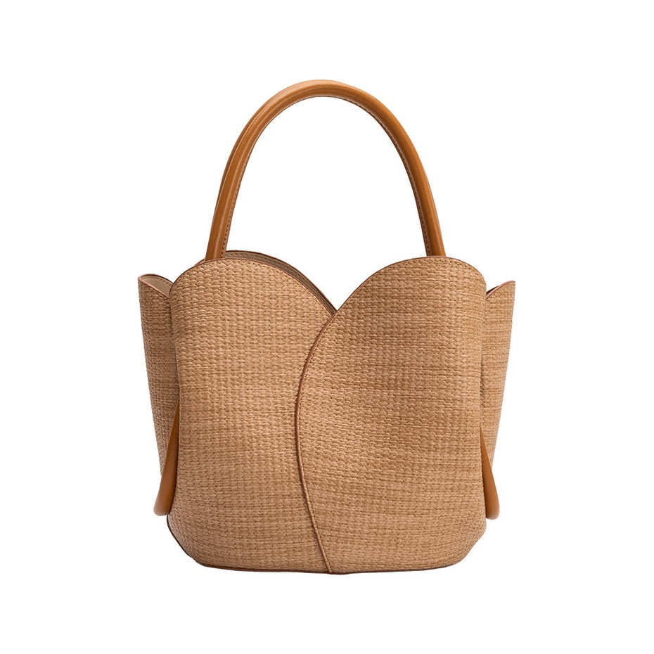 ZARA RAFFIA TULIP TOP HANDLE HANDBAG – Wilkins & Olander