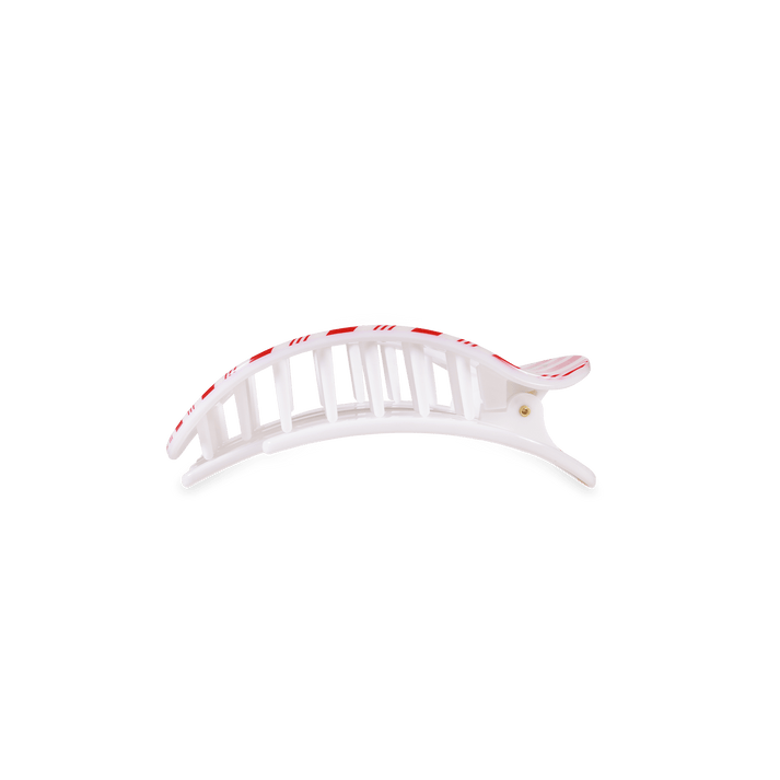 CANDY CANE CRUSH SMALL FLAT ROUND HAIR CLIP