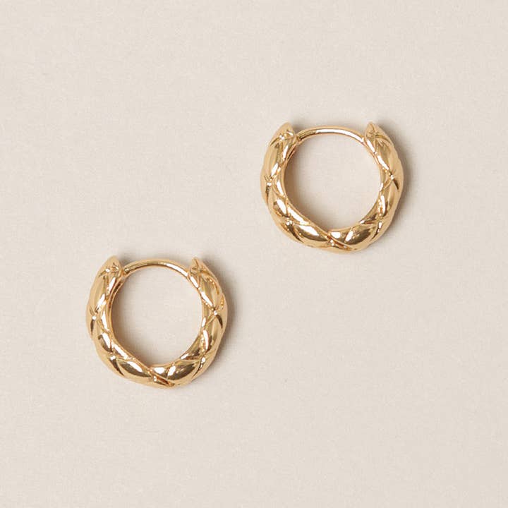 GOLD 14K DIPPED HUGGIE EARRINGS