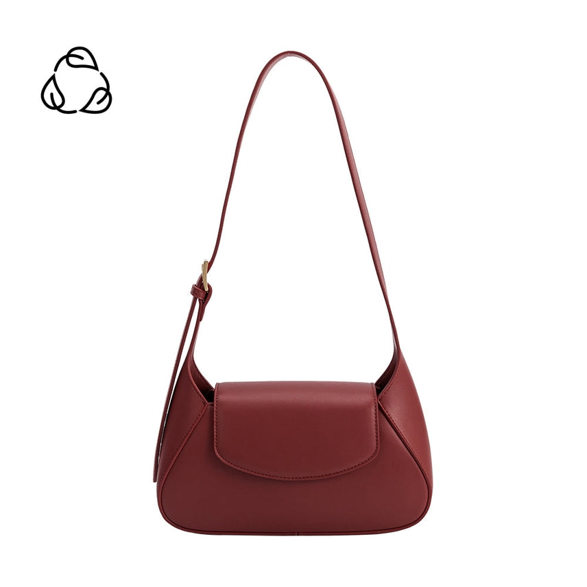 MELODY BURGUNDY FLAP OVER SHOULDER BAG
