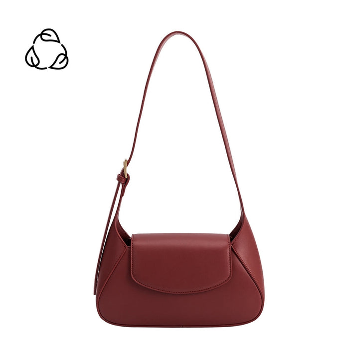 MELODY BURGUNDY FLAP OVER SHOULDER BAG