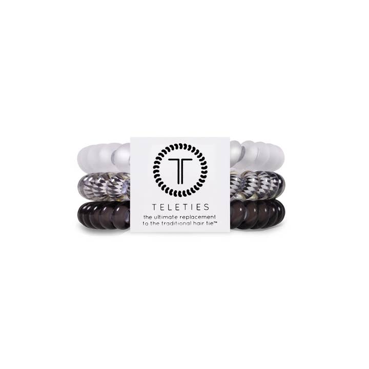 SILVER FLAMES SMALL HAIR TIES
