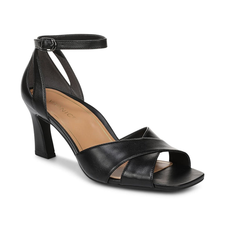 CHARMAINE BLACK HEELED SANDAL