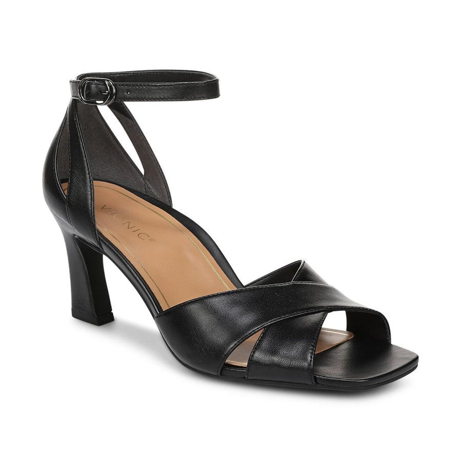 CHARMAINE BLACK HEELED SANDAL
