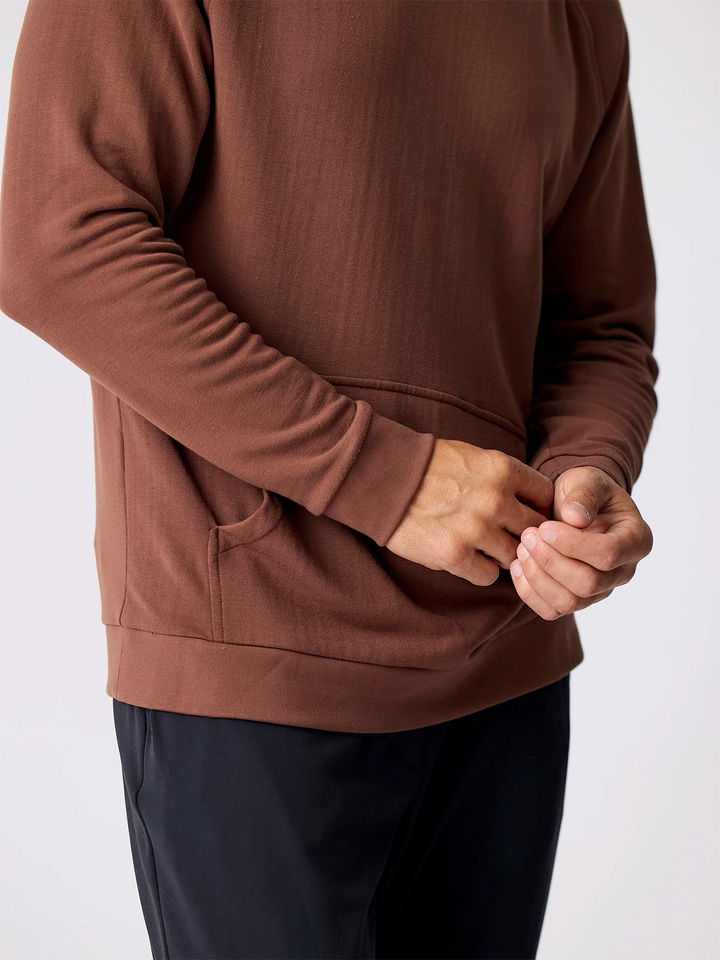 MEN'S CHESTNUT BAMBOO LIGHTWEIGHT FLEECE HOODIE