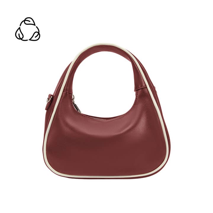 SARITA BURGUNDY TOP HANDLE BAG

