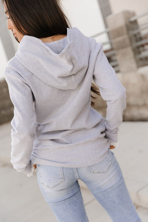 SKYLINE LACE HENLEY HOODIE