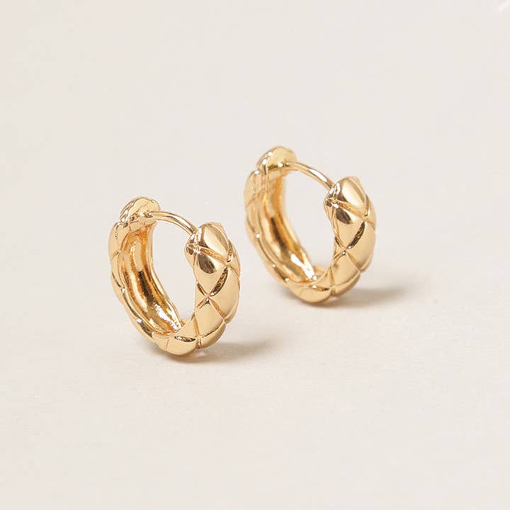 GOLD 14K DIPPED HUGGIE EARRINGS