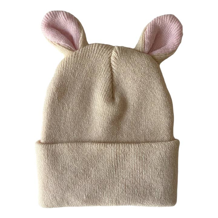 SAND PETAL PINK BUNNY INFANT HAT
