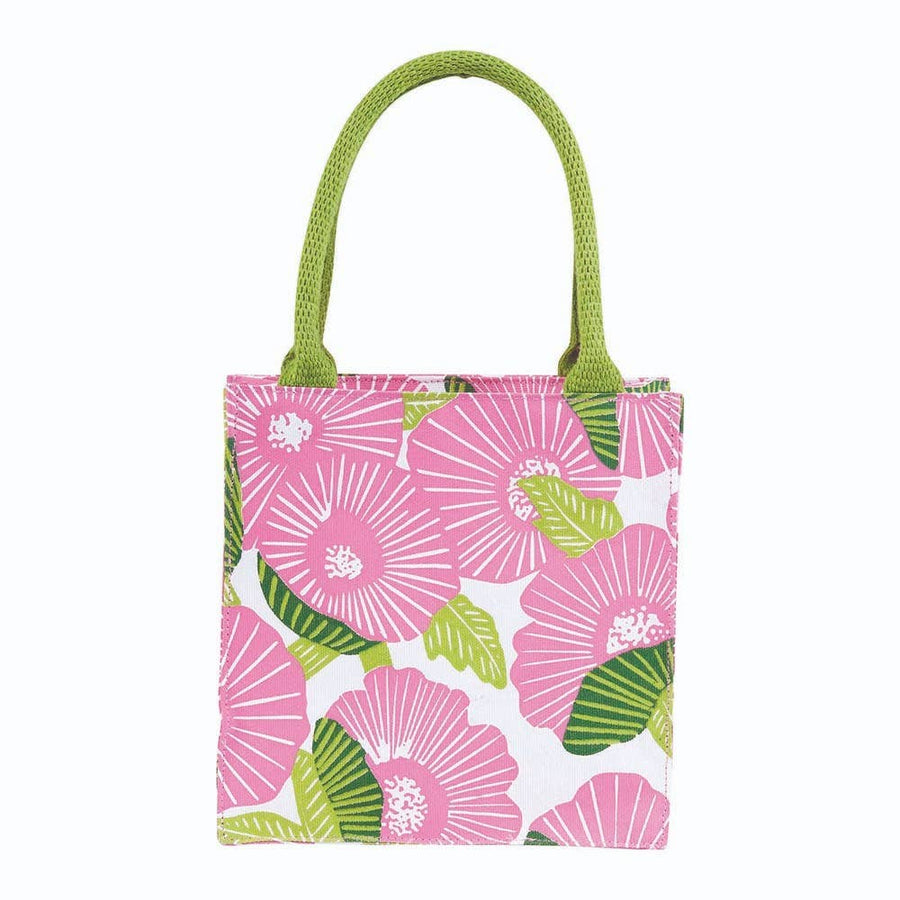 Pink Poppy Papaver Itsy Bitsy Reusable Gift Bag Tote
