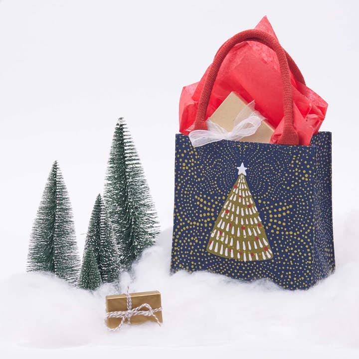 FILIGREE TREE MIDNIGHT ITST BITSY REUSABLE TOTE
