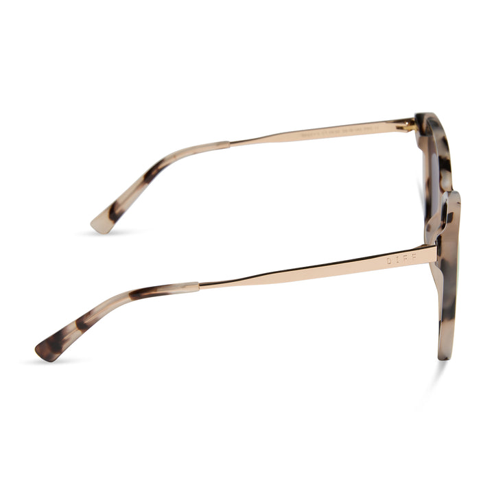 BECKY II CREAM TORTOISE PINK MIRROR SUNGLASSES