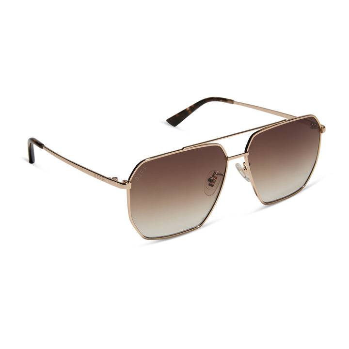 BERKELY GOLD BROWN GRADIENT POLARIZED SUNGLASSES