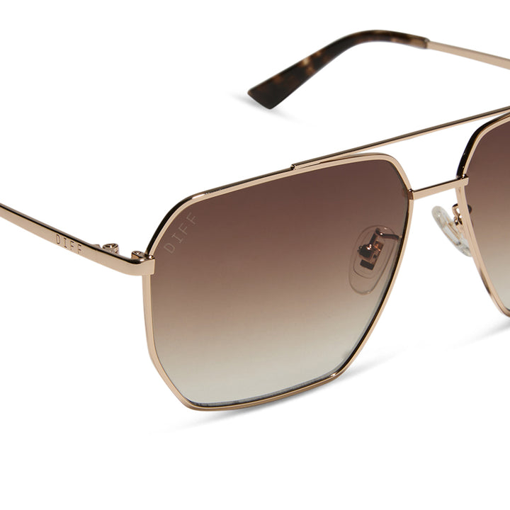 BERKELY GOLD BROWN GRADIENT POLARIZED SUNGLASSES