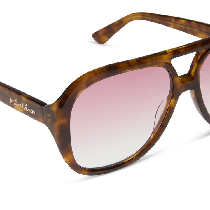 PAULINE HONEY TORTOISE ROSE GRADIENT SUNGLASSES