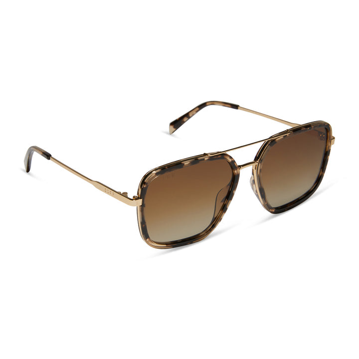 JORDAN ESPRESSO TORTOISE GRADIENT POLARIZED SUNGLASSES