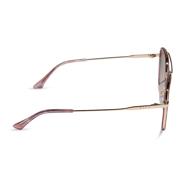 JORDAN GOLD FLEUR TORTOISE TEMPLE SUNGLASSES