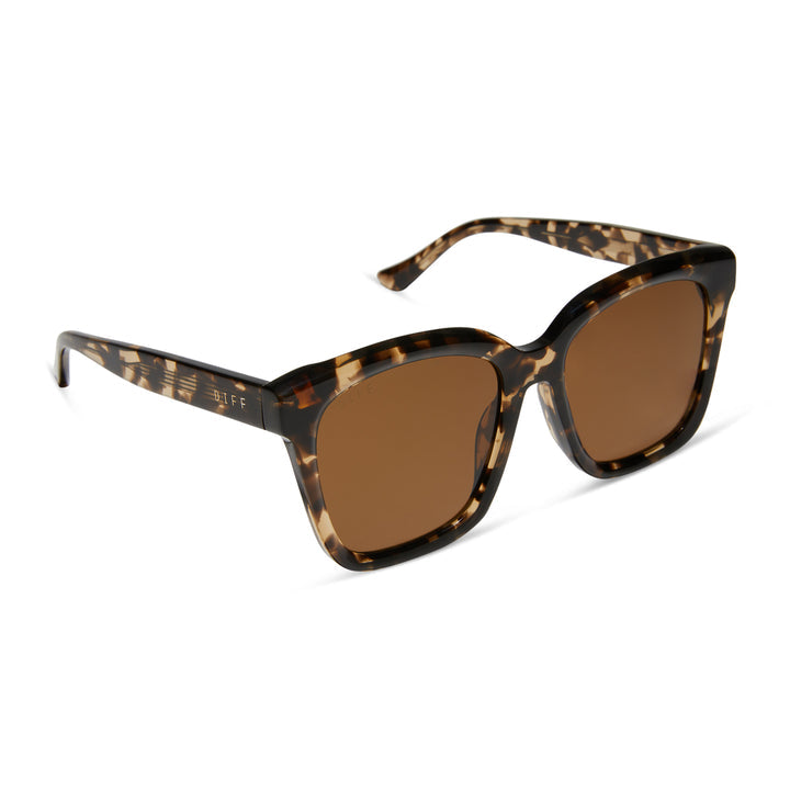 MEREDITH ESPRESSO BROWN TORTOISE SUNGLASSES