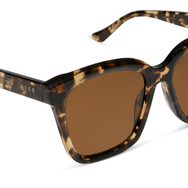 MEREDITH ESPRESSO BROWN TORTOISE SUNGLASSES