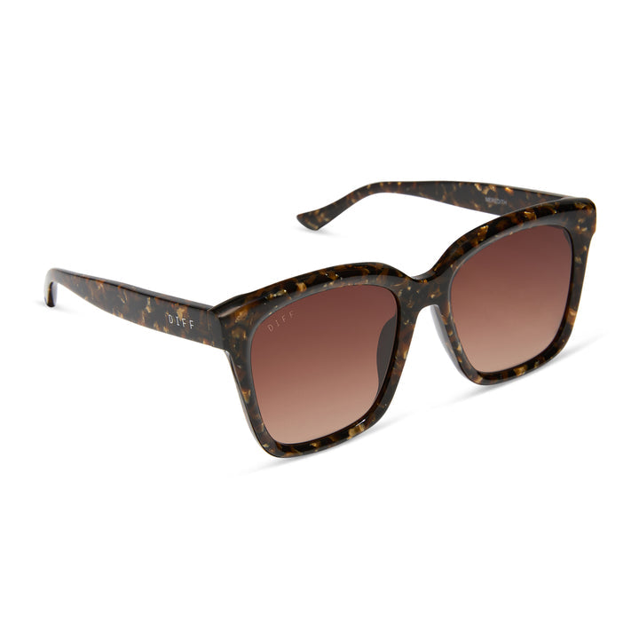 MEREDITH GLITTER TORTOISE SUNGLASSES