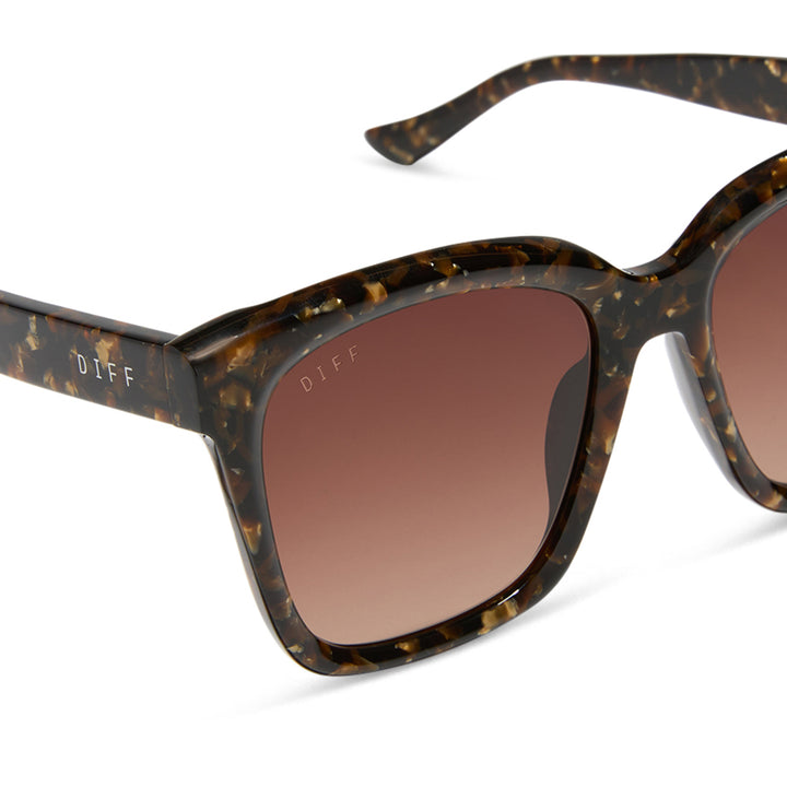 MEREDITH GLITTER TORTOISE SUNGLASSES