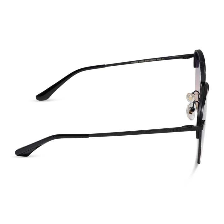 TAHO MATTE BLACK TWILIGHT GRADIENT AVIATOR SUNGLASSES