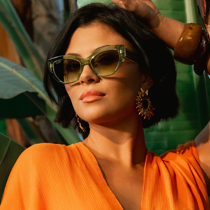 THE WHITE LOTUS THAILAND LIGHT GREEN CRYSTAL SUNGLASSES