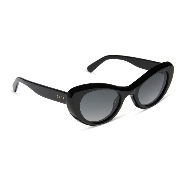 ZARIA CATEYE BLACK POLARIZED SUNGLASSES
