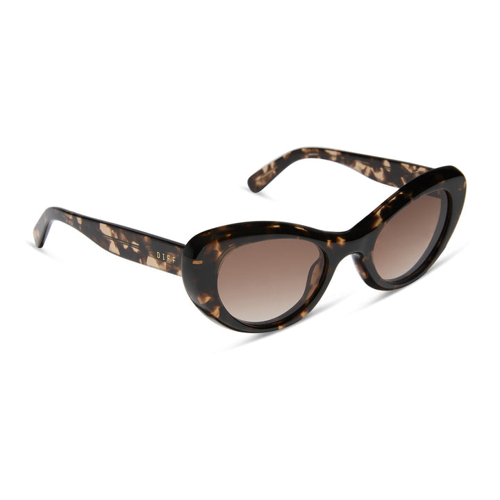ZARIA ESPRESSO TORTOISE CATEYE SUNGLASSES