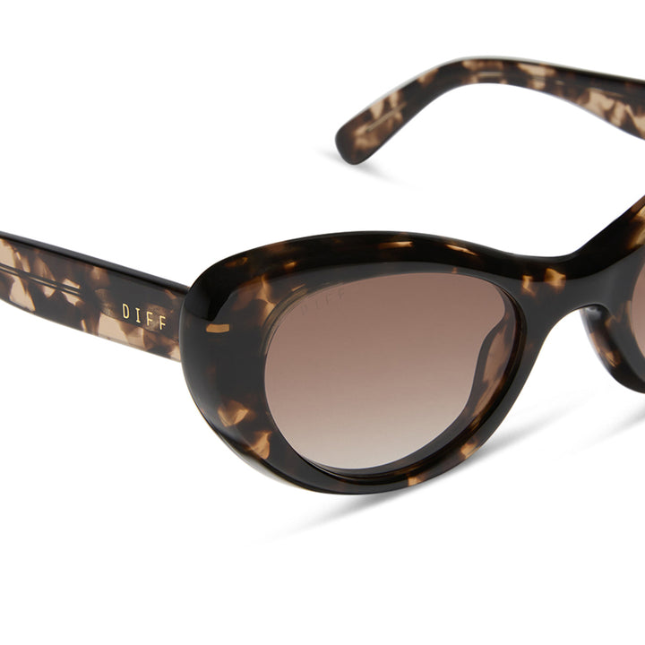 ZARIA ESPRESSO TORTOISE CATEYE SUNGLASSES