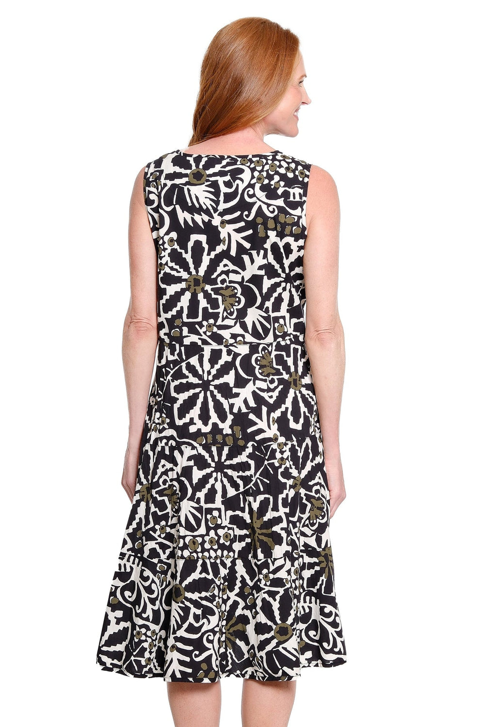 TIFFANY TIERED 2-POCKET WOVEN TANK DRESS
