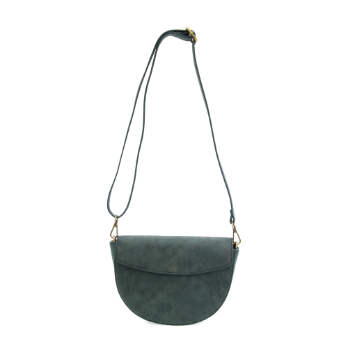 Deep Teal Luna Crescent Crossbody w/ Braided Strap