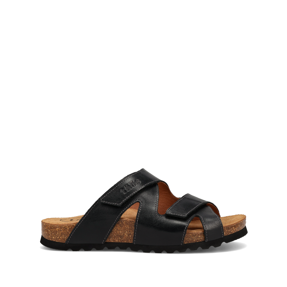 CASITA BLACK LEATHER SANDAL
