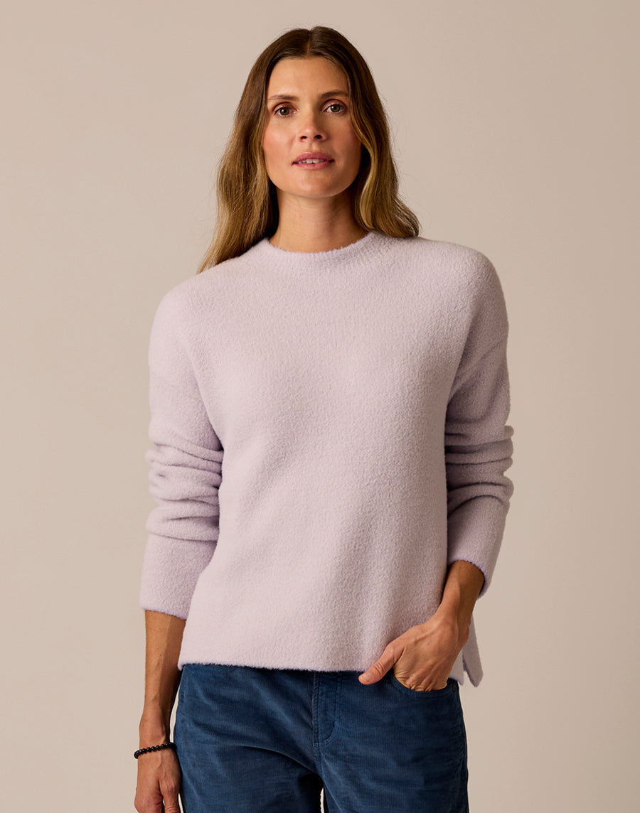 OLIVIA DARK DAWN BIRDSEYE PLUSH SWEATER
