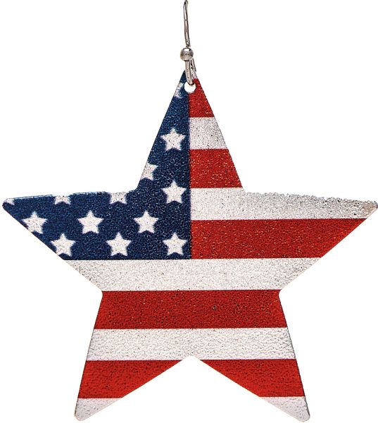 SPARKLE FLAG STAR EARRINGS