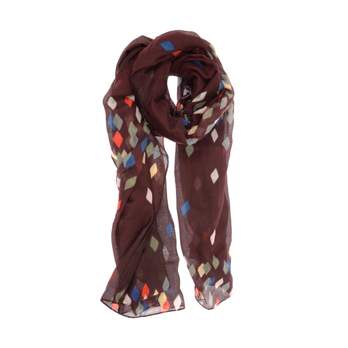 BURGUNDY SCATTERED DIAMOND SCARF
