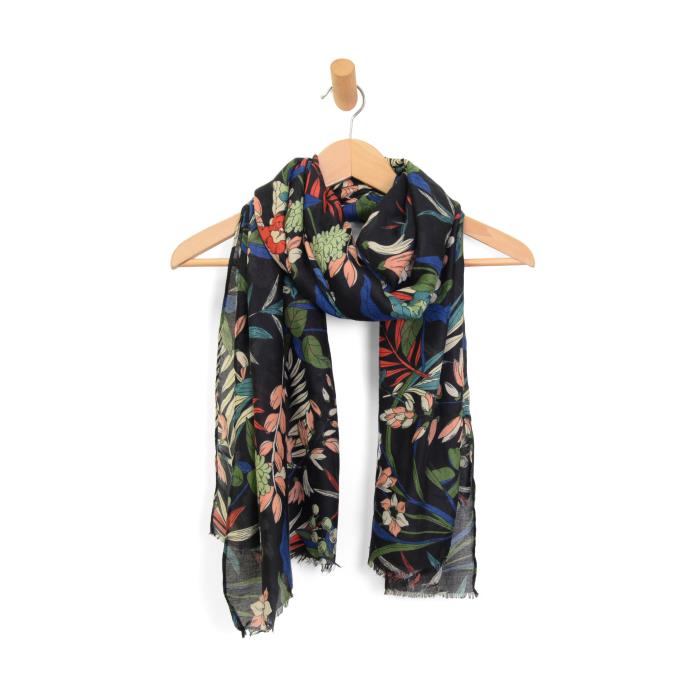 BLACK WILD MEADOW SCARF
