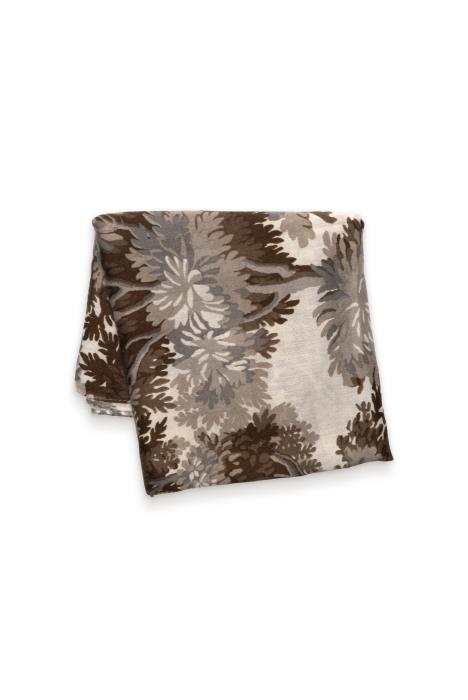 NEUTRAL LUSH FLORAL SCARF
