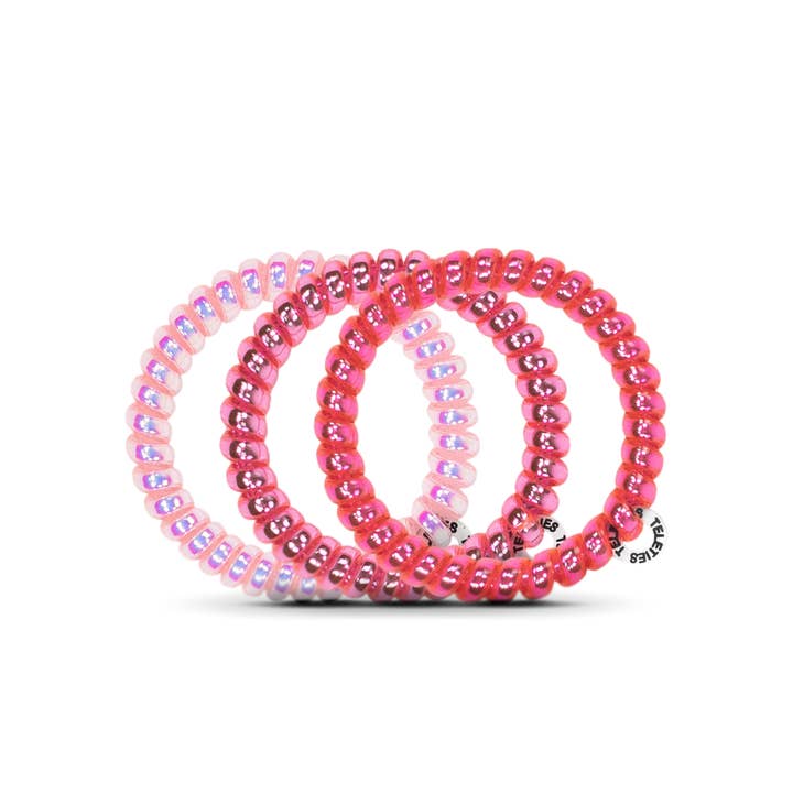 Think Pink Small Hair Ties 3 Pack
