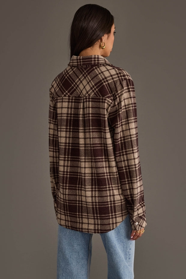 CHOCOLATE KISS PLAID SHIRT